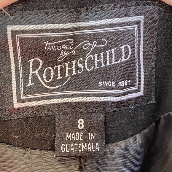 Girl’s Rothschild Black “Skater” Dress Coat with Faux Fur Trim, Size 8 - Picture 3 of 12